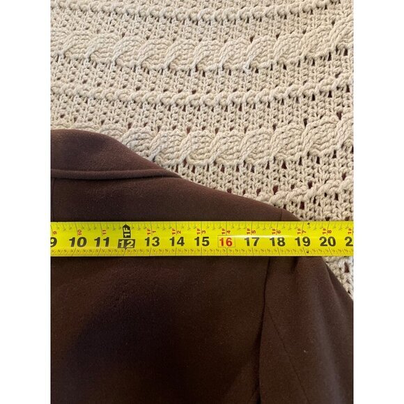 Sonoma Life+Style Wool Blend Brown Peacoat Womens Size Large - Picture 11 of 12